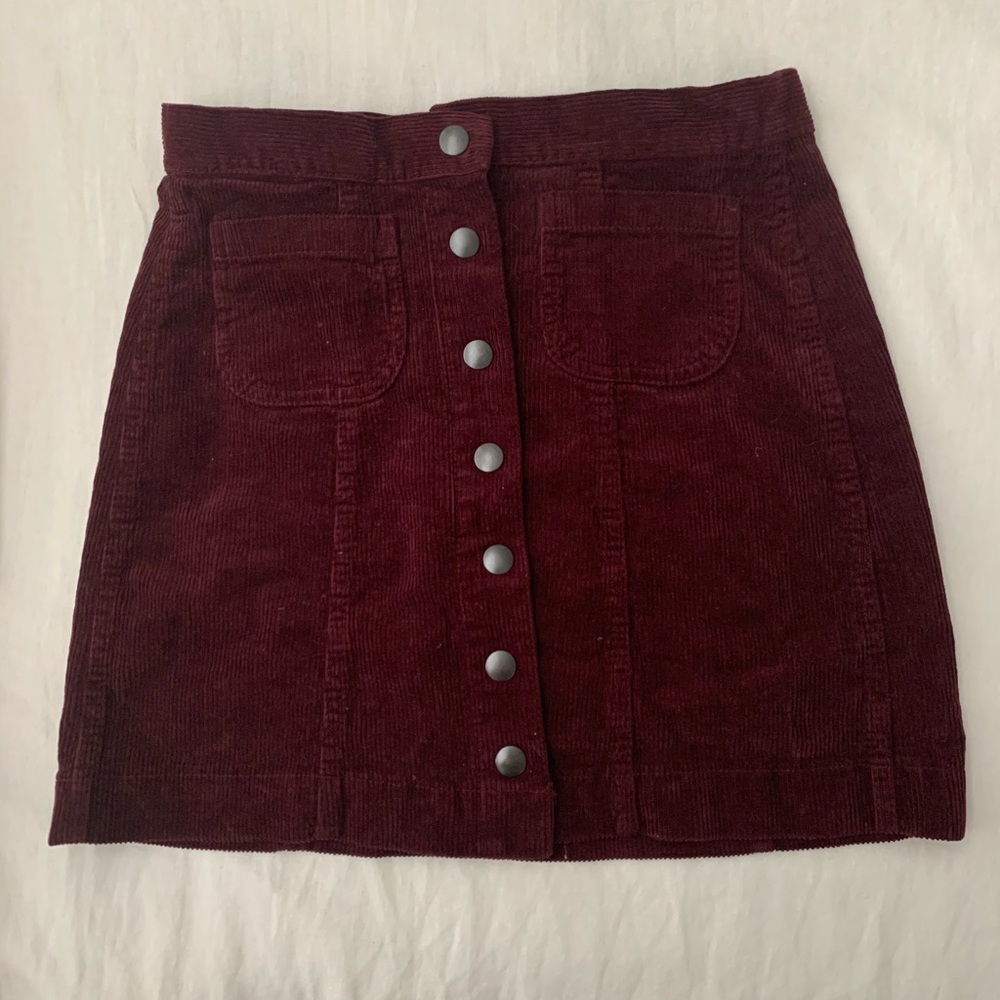 Maroon skirt from Brandy Melville